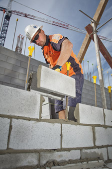 construction photography brisbane block wall construction large
