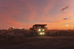 mine photography sunset haul truck large